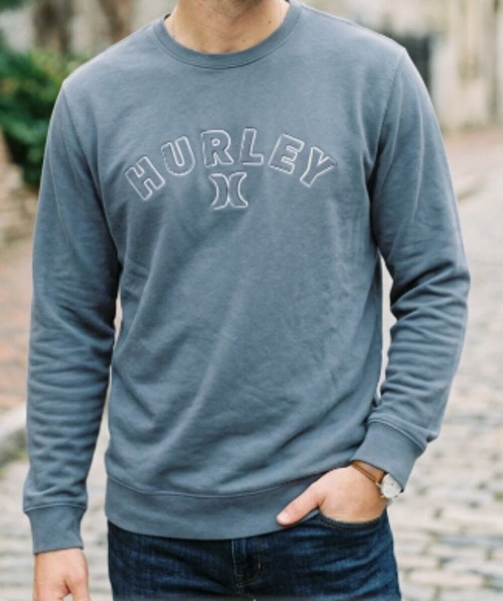 Hurley LS Pique Knit Logo Sweater sz M